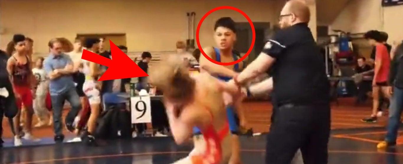 Wrestler Knocks Out Opponent With Cheap Shot After Getting Destroyed In Match