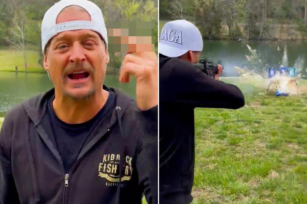 Kid Rock shoots Bud Lights amid anger over trans campaign