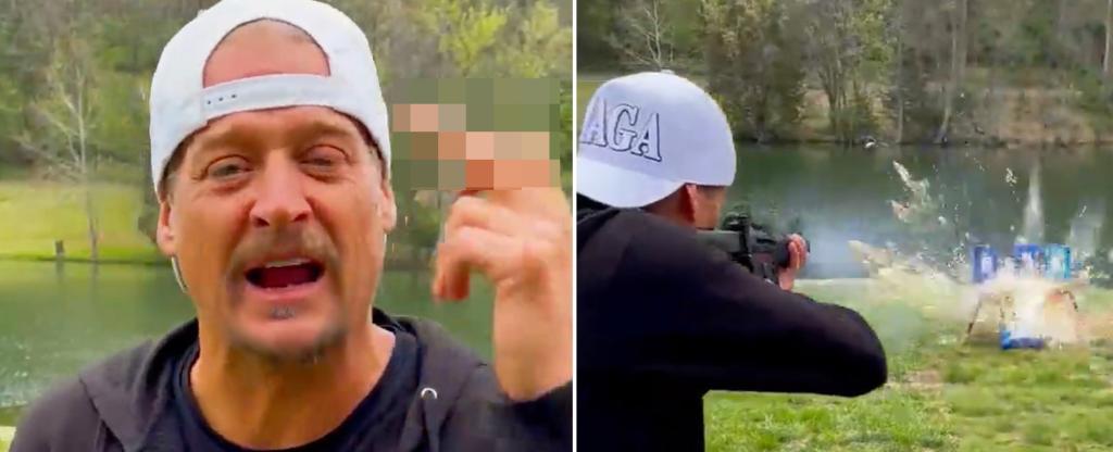 Kid Rock shoots Bud Lights amid anger over trans campaign