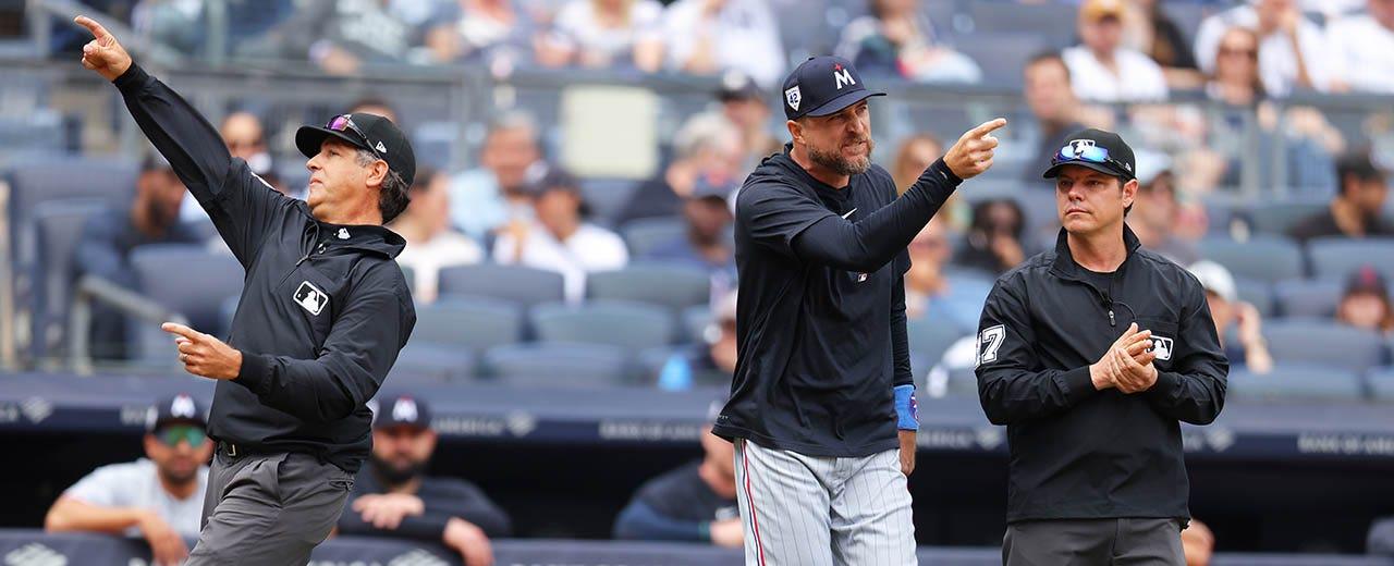 Twins manager ejected after umpires leave Yankees pitcher in game following sticky substance check