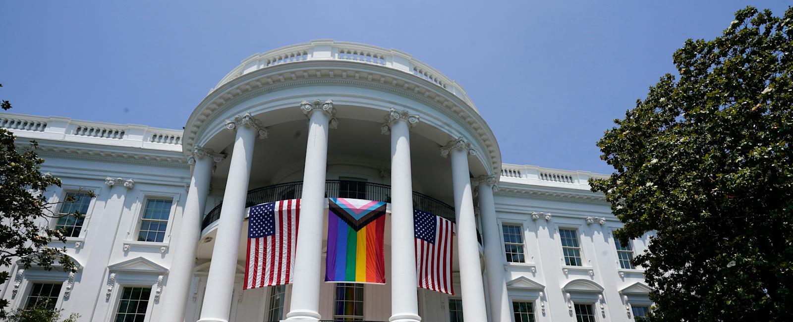 White House accused of US Flag Code violation over Pride Month display