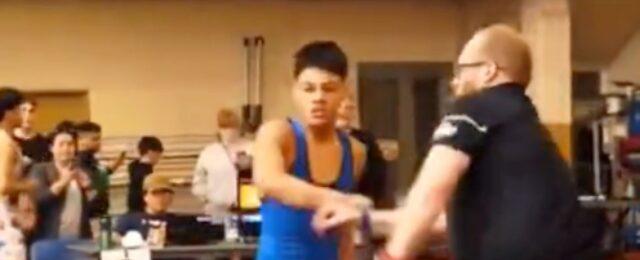 WATCH: Teen Sucker Punches Opponent After Losing Wrestling Match