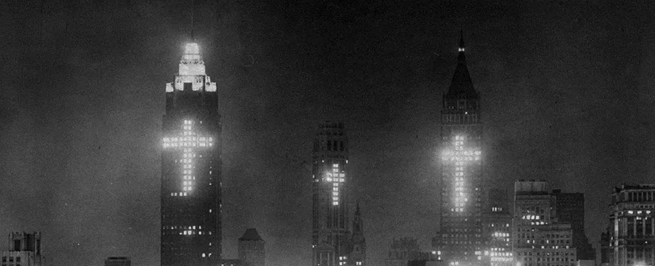 On Good Friday years ago, NYC skyscrapers lit up with crosses and showed a nation that embraced faith