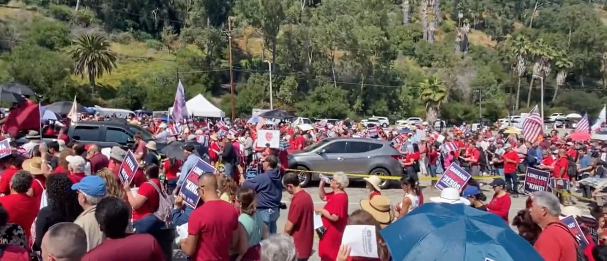 Massive Crowd Protests Outside Of Dodgers Stadium Against Drag Group Mocking Catholics