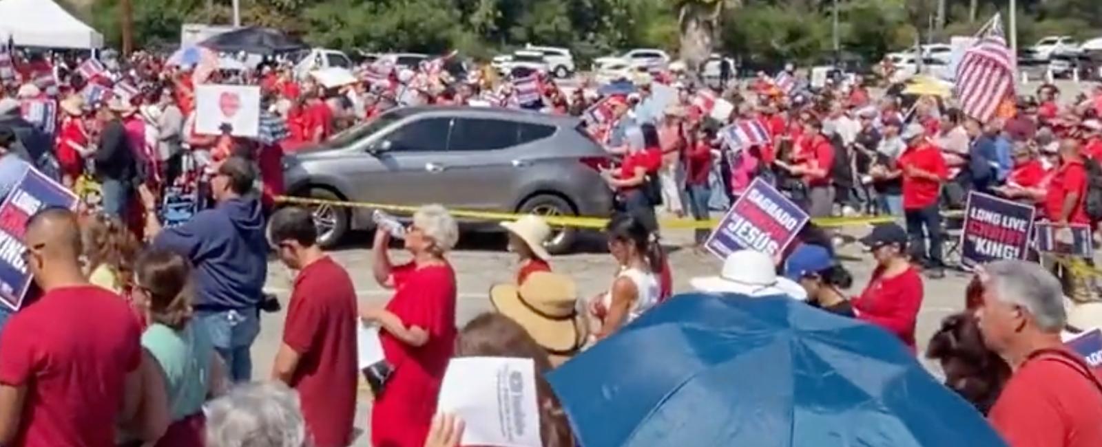 Massive Crowd Protests Outside Of Dodgers Stadium Against Drag Group Mocking Catholics