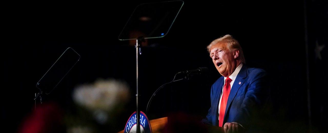 Trump rails against Biden, 'deep state' at first speech after classified docs indictment: 'Political hit job'