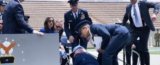 Joe Biden Takes Huge Fall on Stage at Air Force Academy Graduation