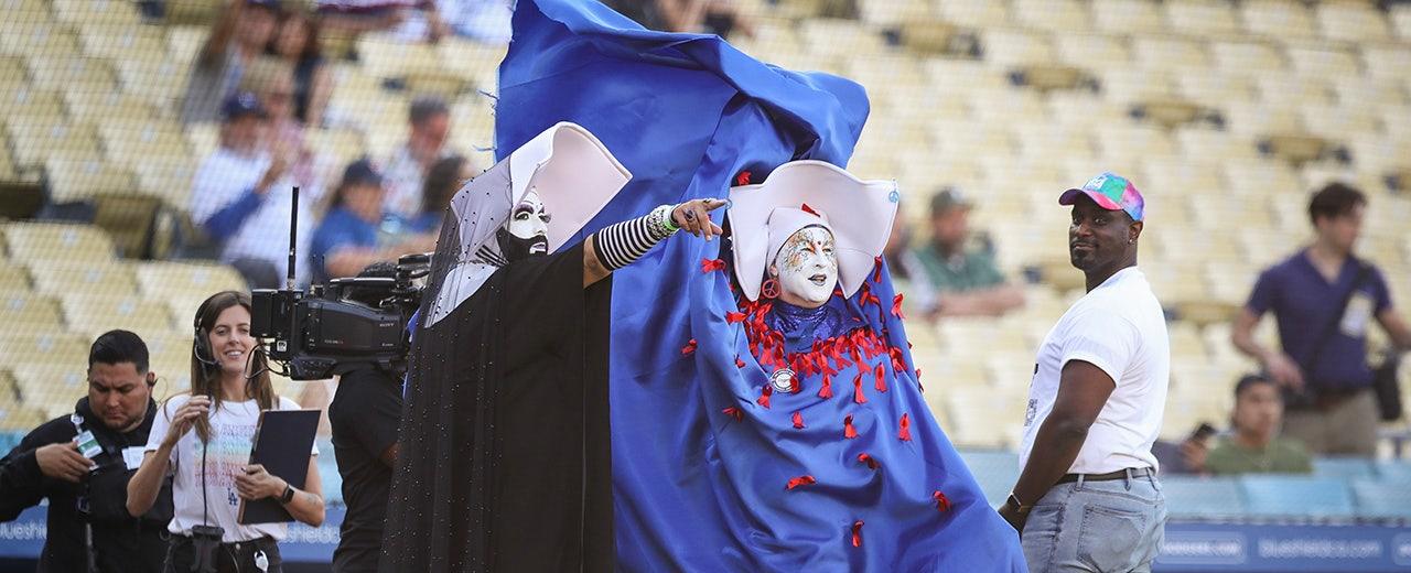 Dodgers honor anti-Catholic drag 'nuns' more than an hour before first pitch inside nearly empty stadium