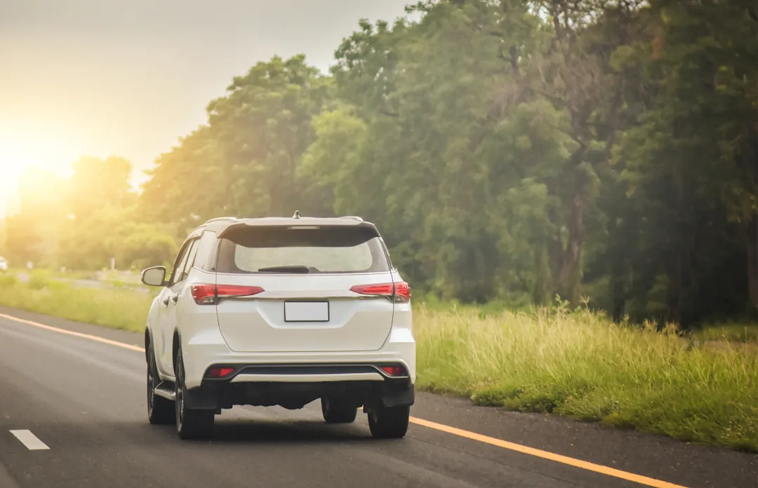 White SUV car White SUV car