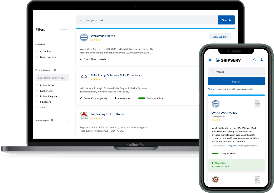Premium Profile Solutions for Marine Suppliers ShipServ