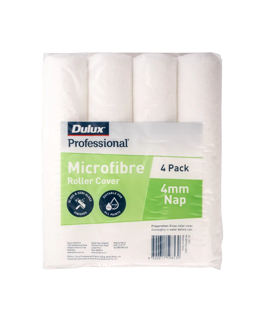 Microfibre Roller 4mm 4 Pack