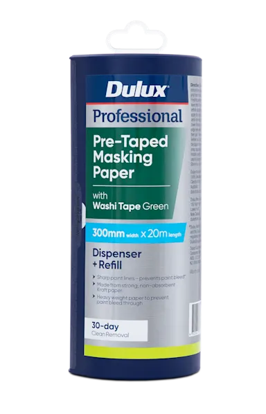 Green Pre-Taped Masking Paper