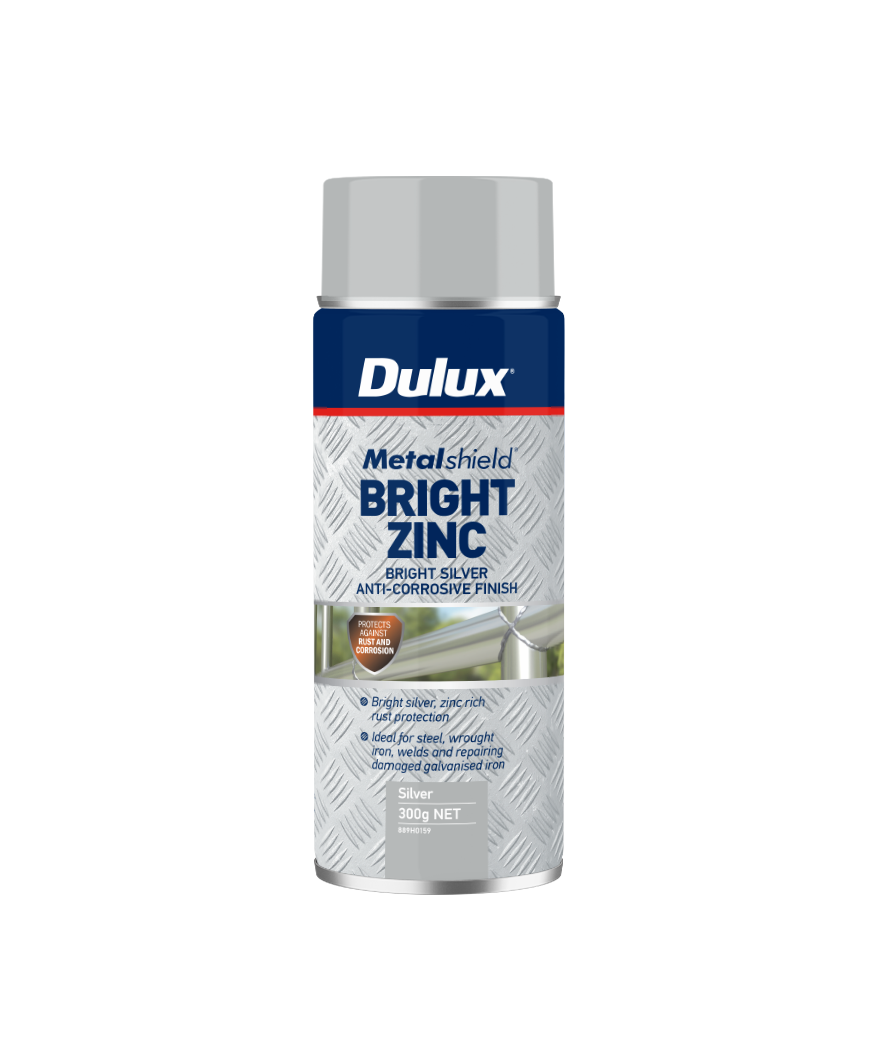 Dulux Metalshield Bright Zinc Spray Silver