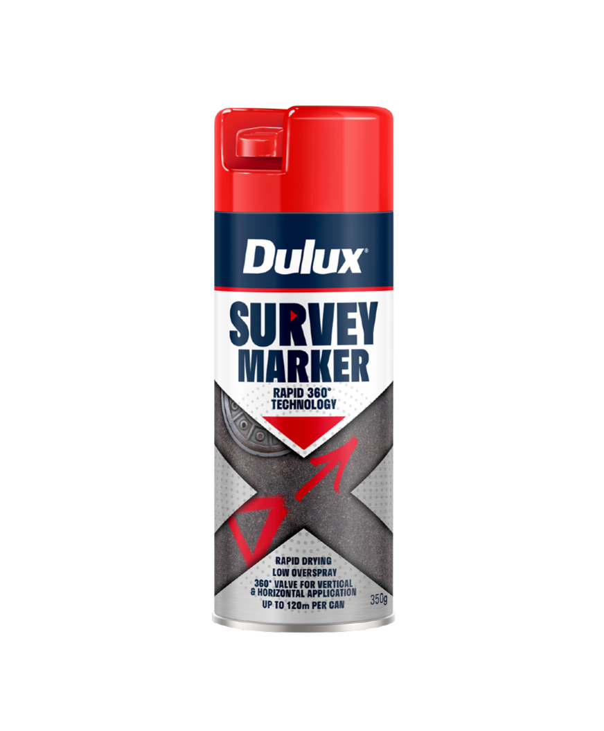 Dulux Spray Survey Marker Red 350g 33TD1184