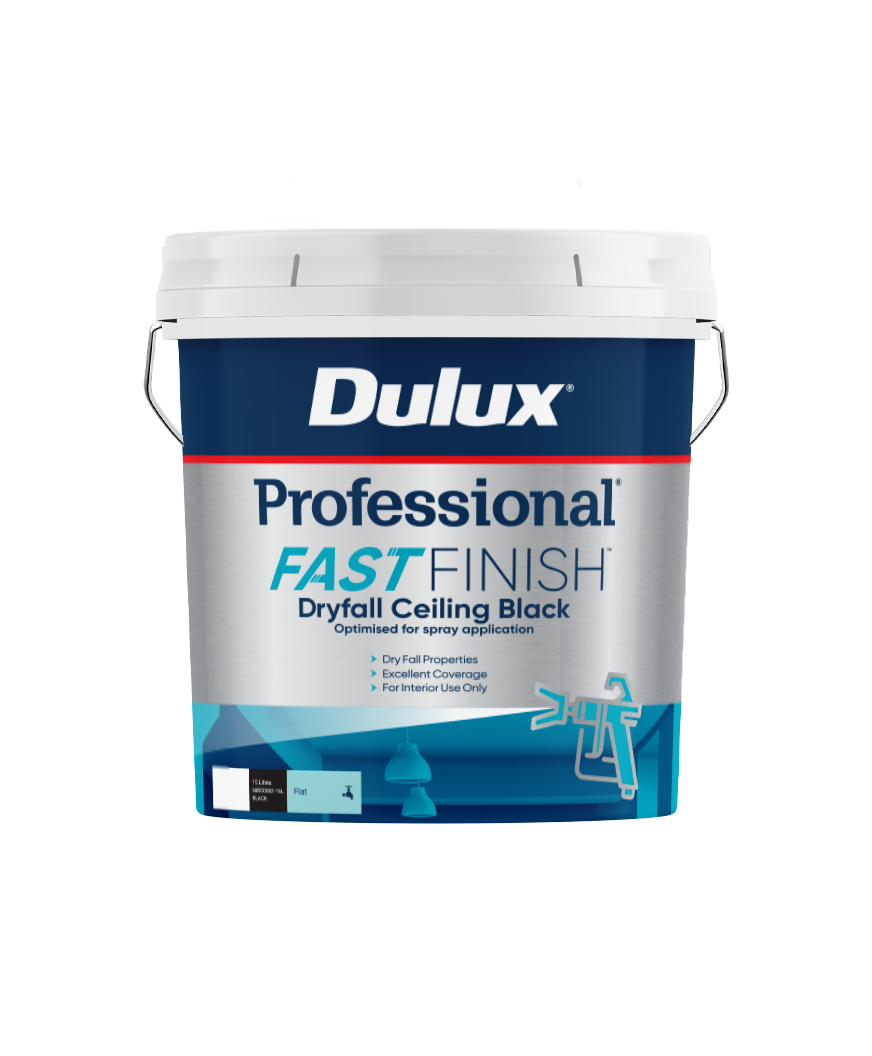 Dulux Professional FASTFINISH Dryfall Ceiling Black 15L NZ