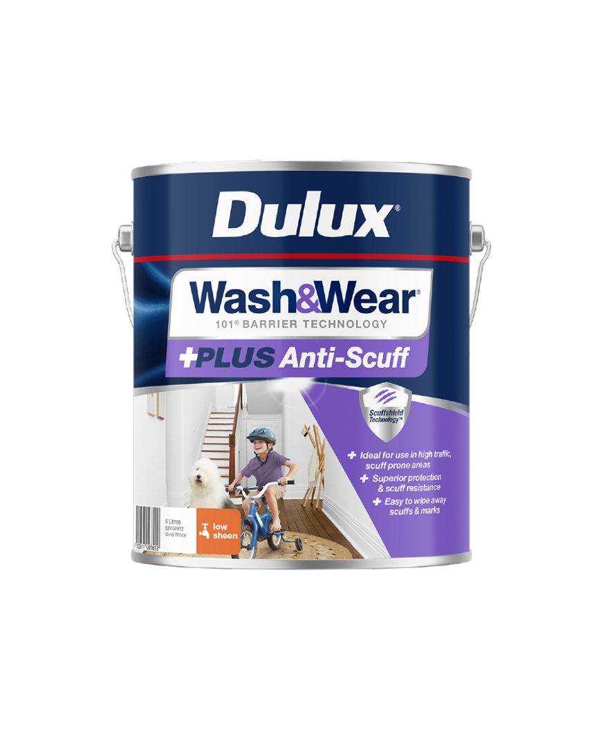 Dulux Wash&Wear Plus AntiScuff LowSheen 4L 2D