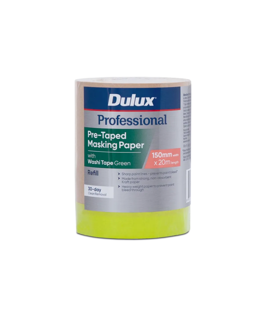 Green Pre-Taped Masking Paper Refill