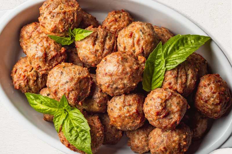 Fully Cooked Beef and Pork Meatballs