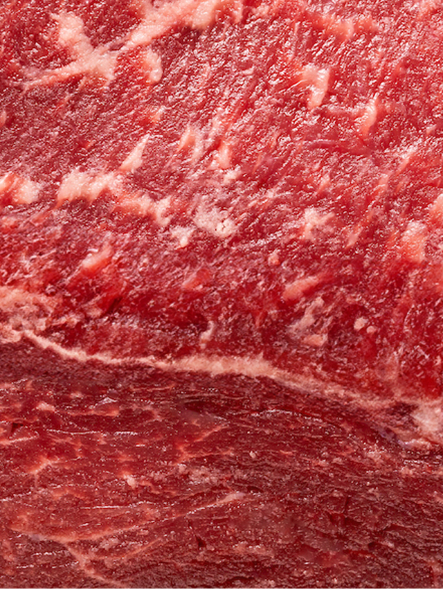 Raw chicken and steak