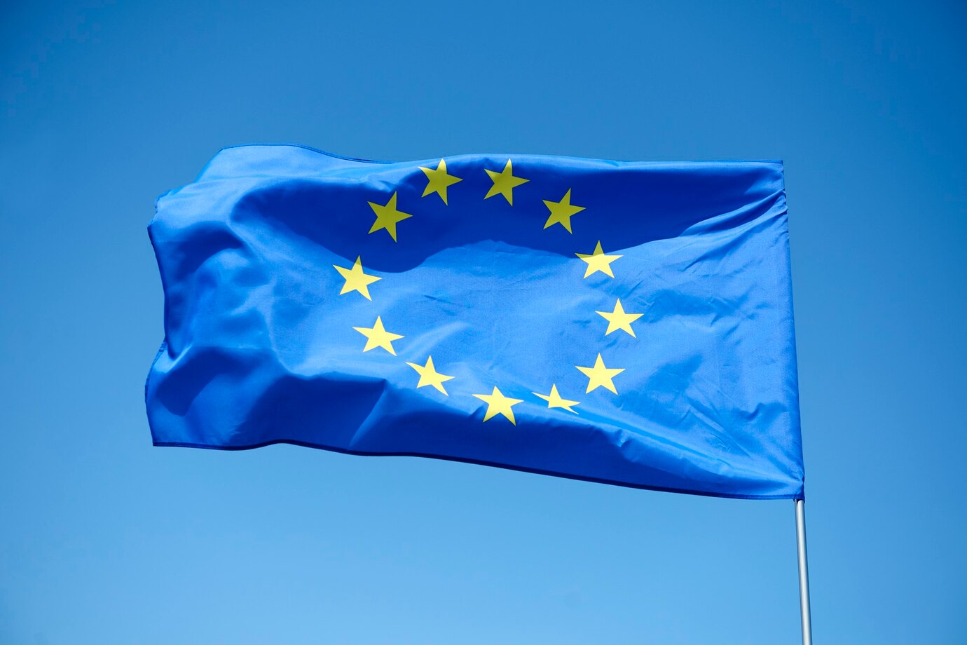 european union flag on the blue background | Image by Freepik