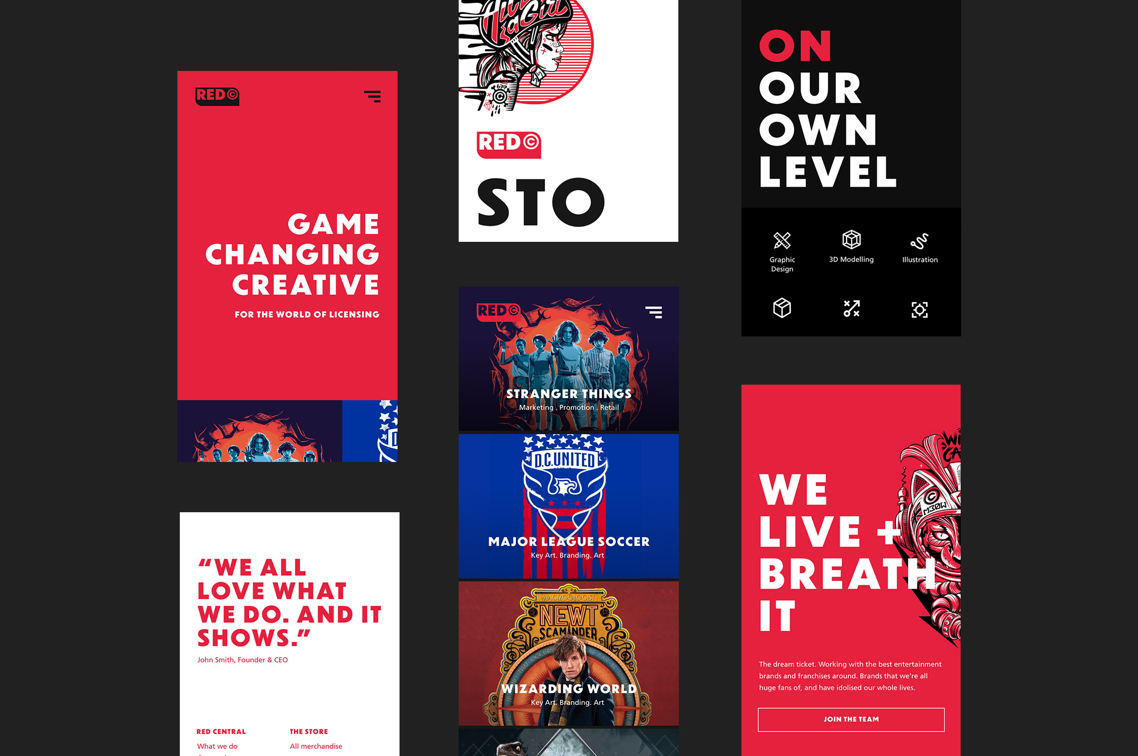 Red Central website creative digital design UK