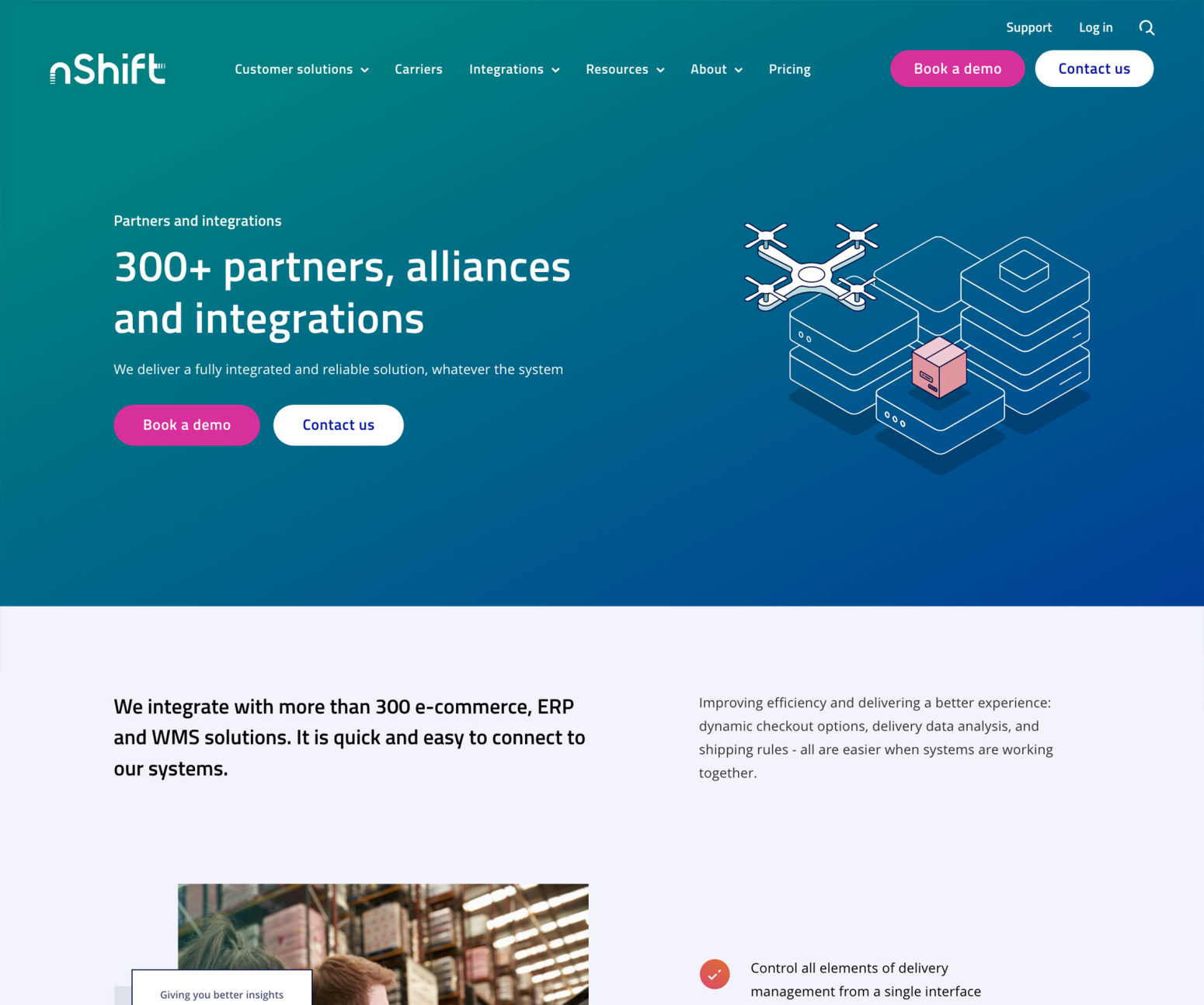 nShift website key benefits 2
