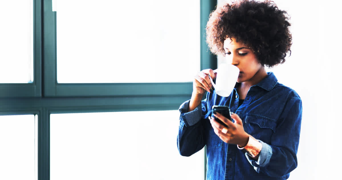 Woman on smartphone