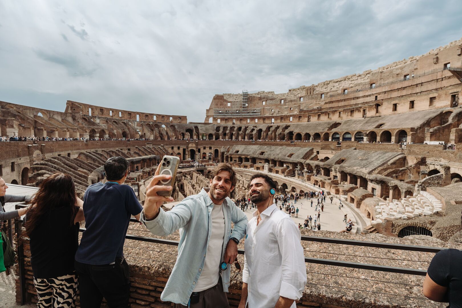 Can you take photos or use drones during a Colosseum tour?