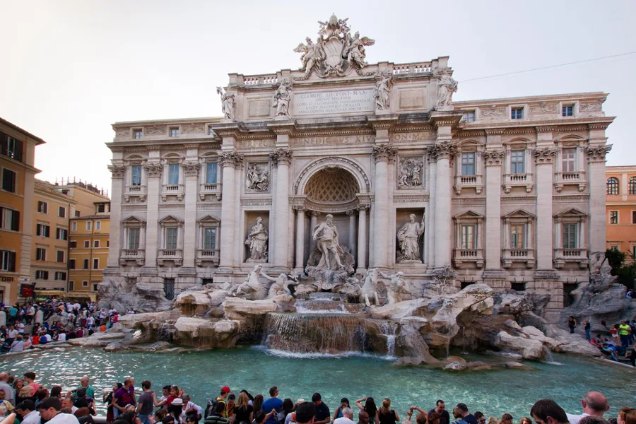 The Trevi Fountain is a favorite stop on our Rome walking tour.