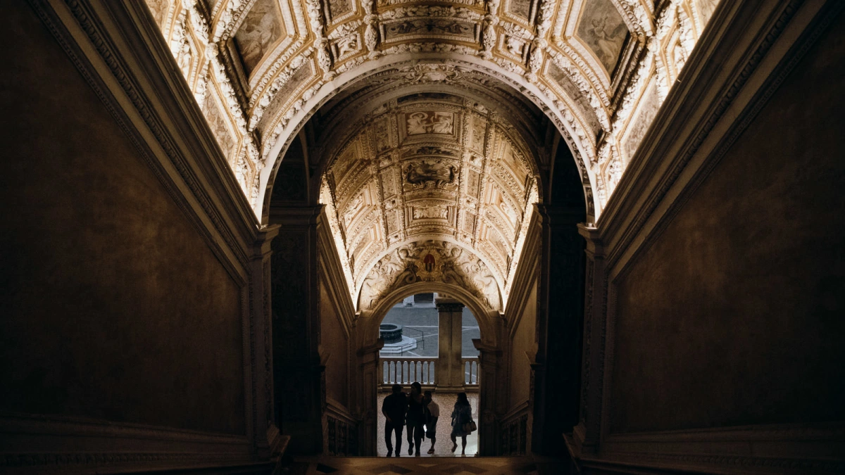 You'll begin your after-hours exploration at the Doge's Palace after all the crowds have gone.