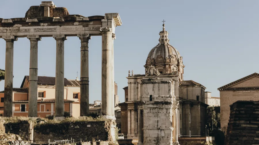 The Roman Forum, once the center of everyday Roman life.