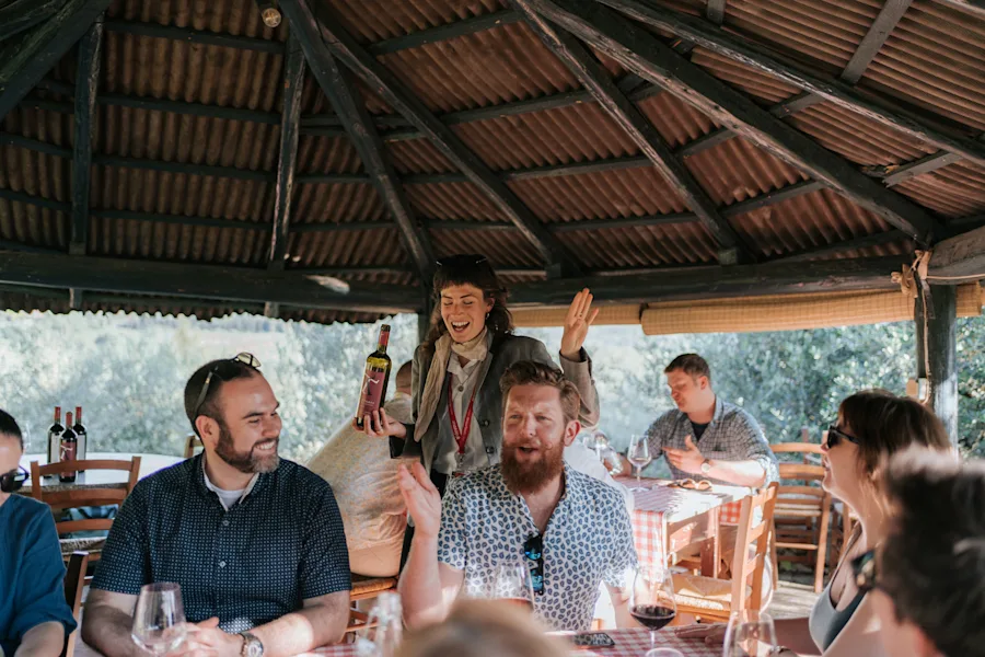 Great wine and great company make for a perfect day out.