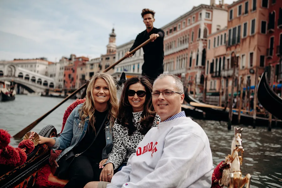 Enjoy a peaceful gondola ride down the Venice canals.