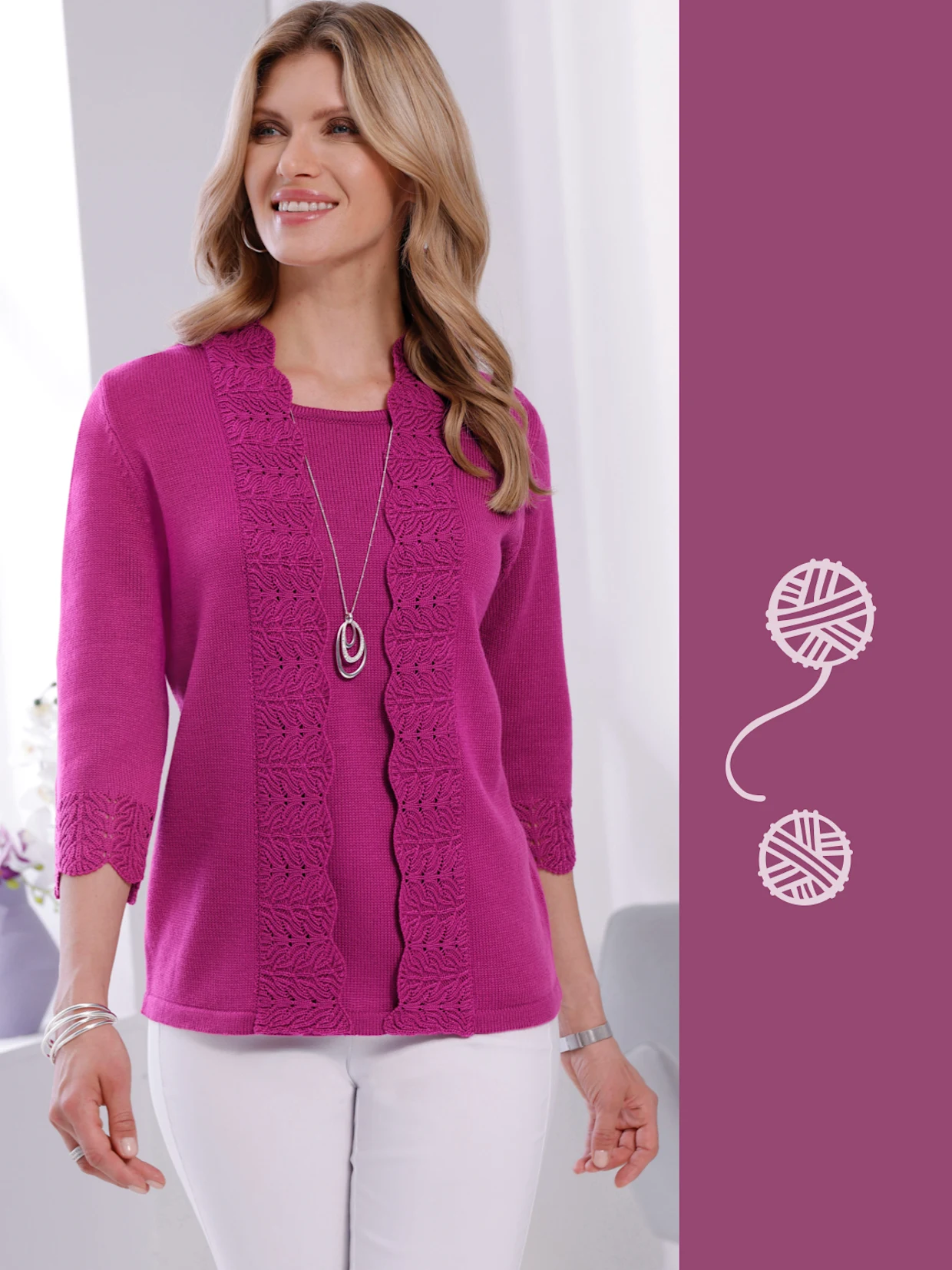 Schick in Strick: festliche Pullover und Strickjacken