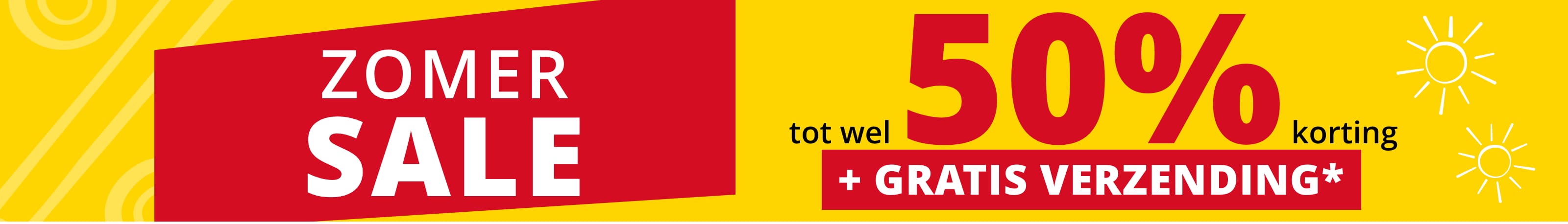 Zomer sale tot wel 50% korting + gratis verzending*