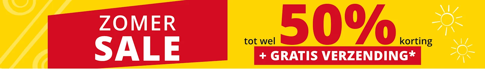 Zomer sale tot wel 50% korting + gratis verzending*