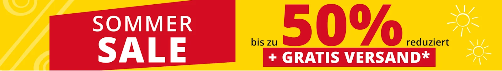 Sommer Sale bis zu 50% reduziert + Gratis Versand*