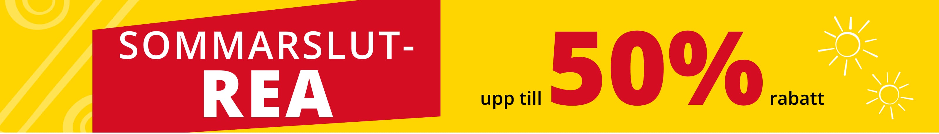 Sommarslutrea upp till 50% rabatt
