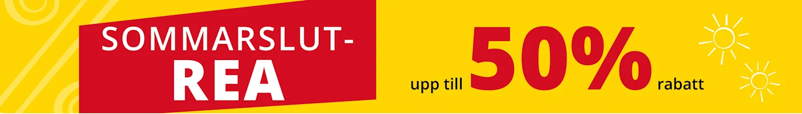 Sommarslutrea upp till 50% rabatt