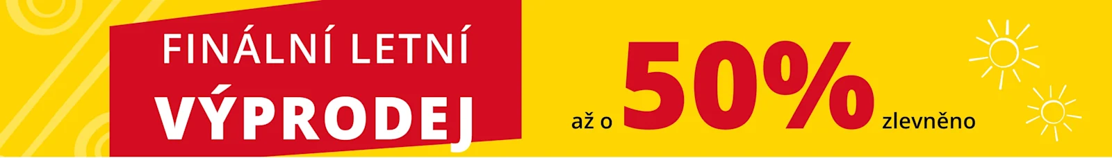 Finální letní výprodej až o 50% zlevněno