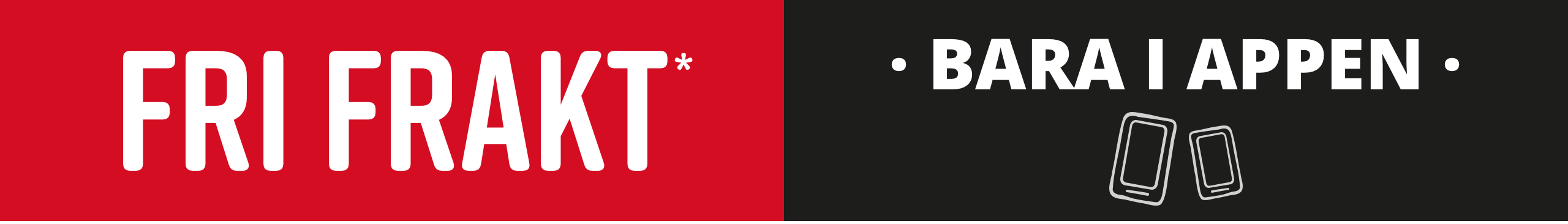 Bara i appen: Fri frakt!*