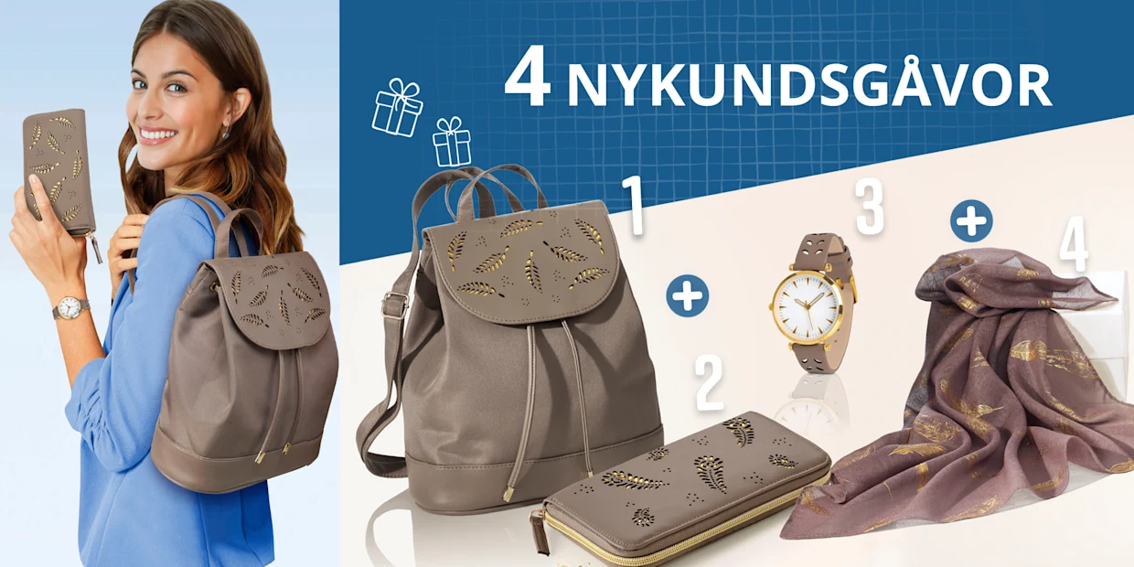 Illustration av de fyra nya kundgåvorna. Illustration av de fyra nya kundgåvorna.