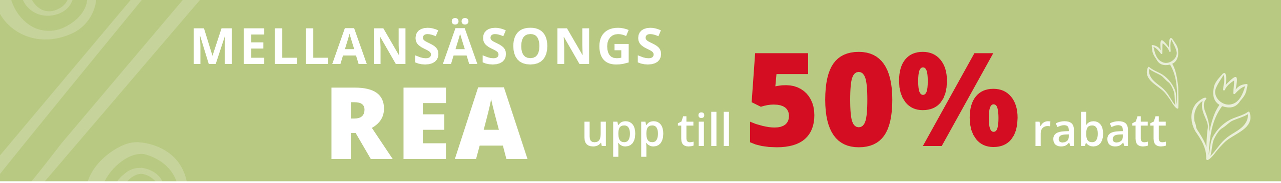 Mellansäsongsrea: upp till 50% rabatt