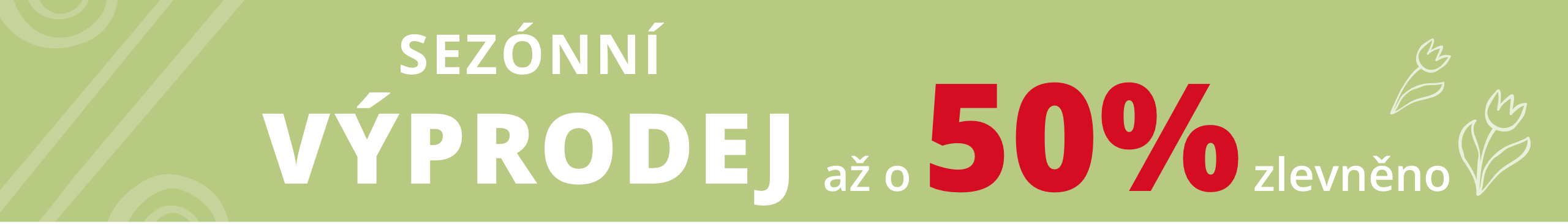 Sezónní výprodej: až o 50% zlevněno