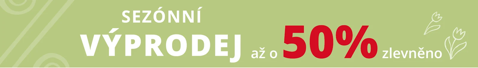 Sezónní výprodej: až o 50% zlevněno