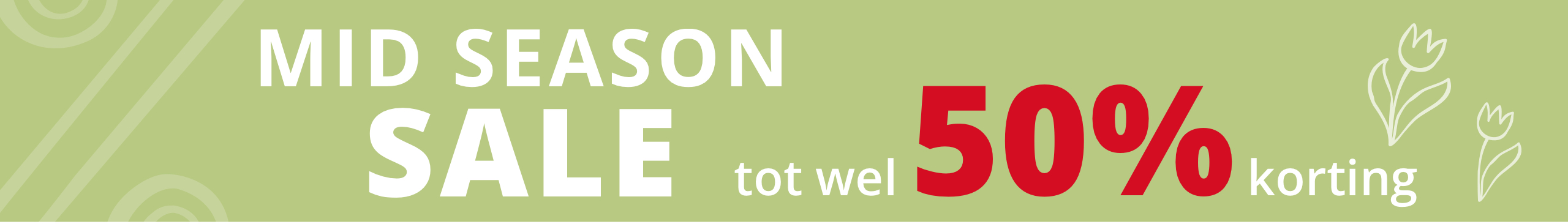 Mid season sale: tot wel 50% korting