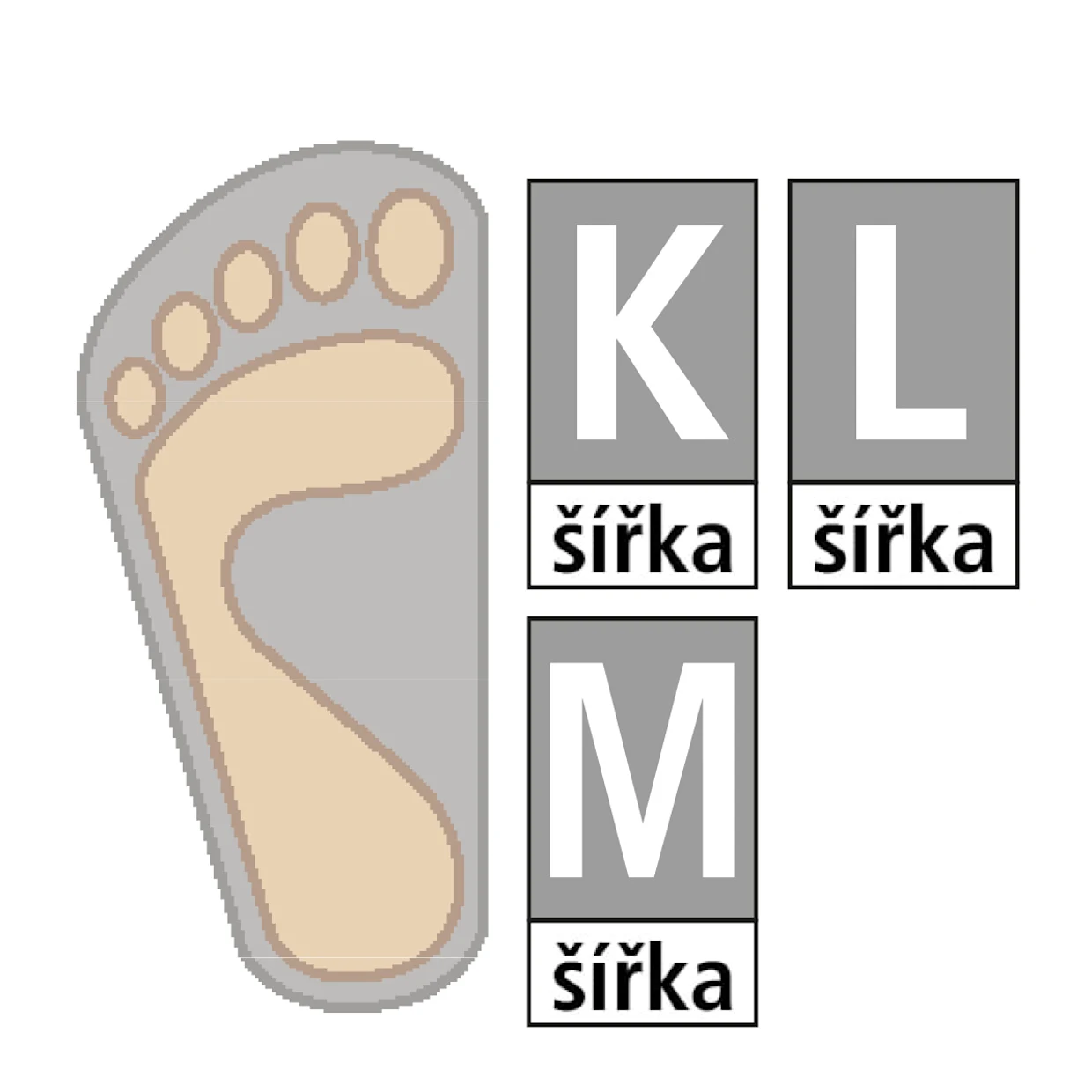 Velikostní tabulky obuvi Velikostní tabulky obuvi