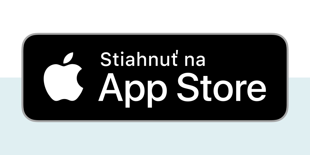 Tlačidlo s textom „Stiahnuť v App Store“ a logom Apple.