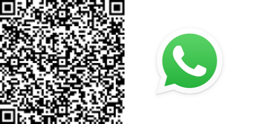 QR-Code neben dem WhatsApp-Logo