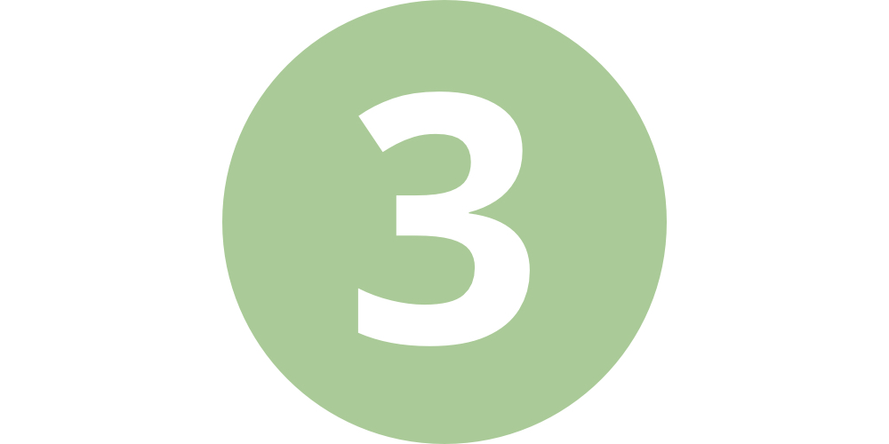 Zahl 3 in einem Kreis.